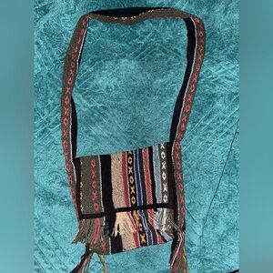 Multicolor Woven Baja Shoulder Bag